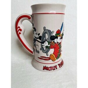 Disney Park Mickey Mouse Through The Years Tall Coffee Stein Mug Raised 3D